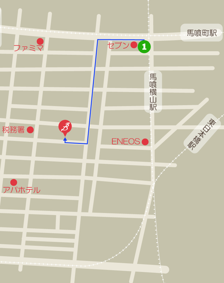馬喰町駅からの道順
